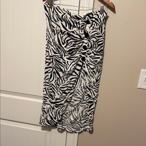 Zebra Print Skirt- Black & White